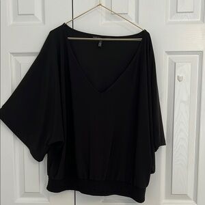 White House Black Market Black Dolman Sleeve Blouse